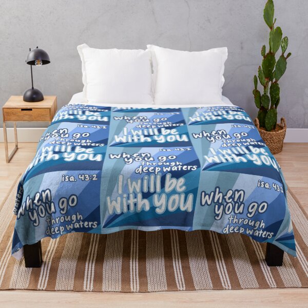 Item preview, Isaiah 43:2 Blue Burst designed and sold by faithprints.