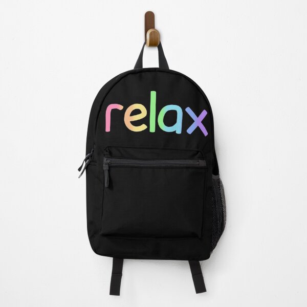 Item preview, "Relax" Rainbow Pastel Gradient on Black designed and sold by Whoopsidoodle.