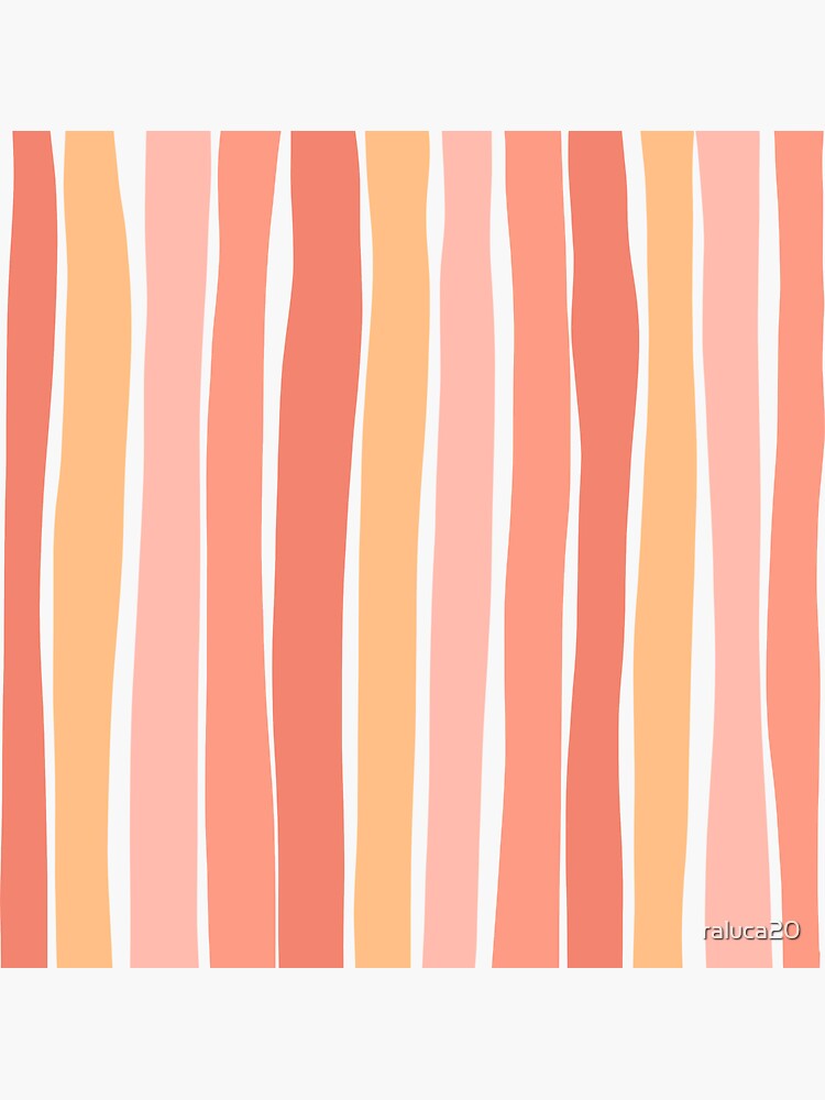 Thumbnail 3 of 3, Sticker, Warm Colors Stripes Pattern designed and sold by raluca20.