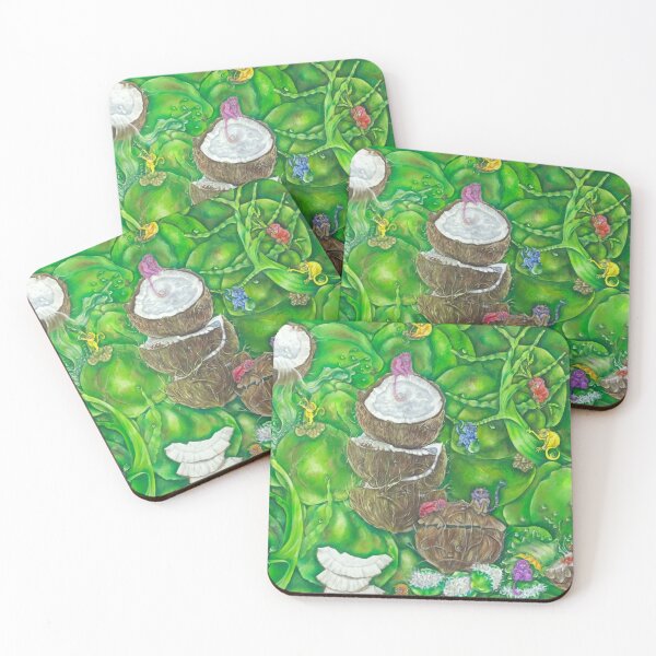 Item preview, Monkeys playing in the jungle enjoying the coconut water designed and sold by decasoart.