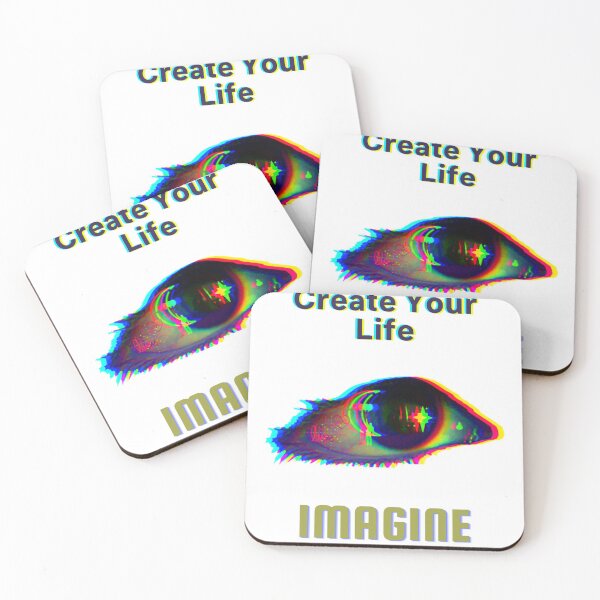 Item preview, "Create Your Life: Imagine" eye graphic art designed and sold by AyeAyeBeans.