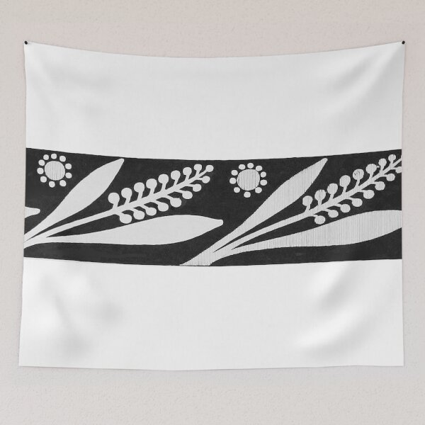 Item preview, Ancient stylized plant design - polychrome ceramic pattern designed and sold by gumbogirlonline.