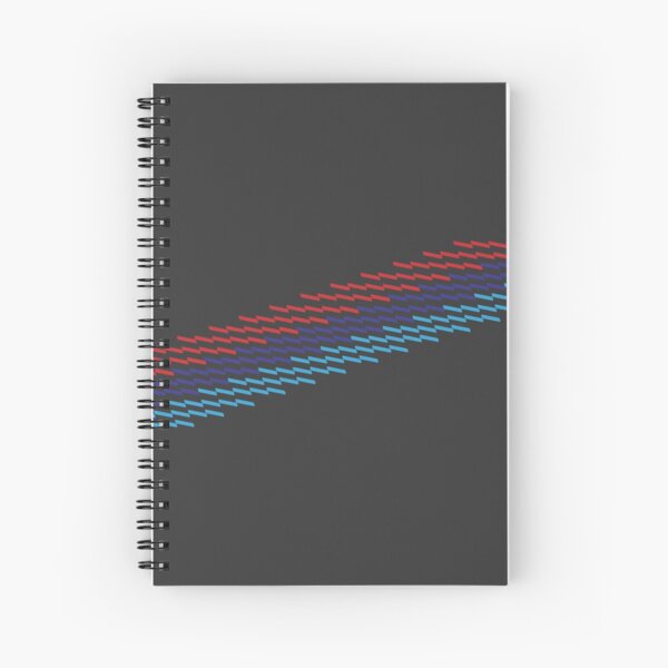 M Pattern on Dark Grey  Spiral Notebook