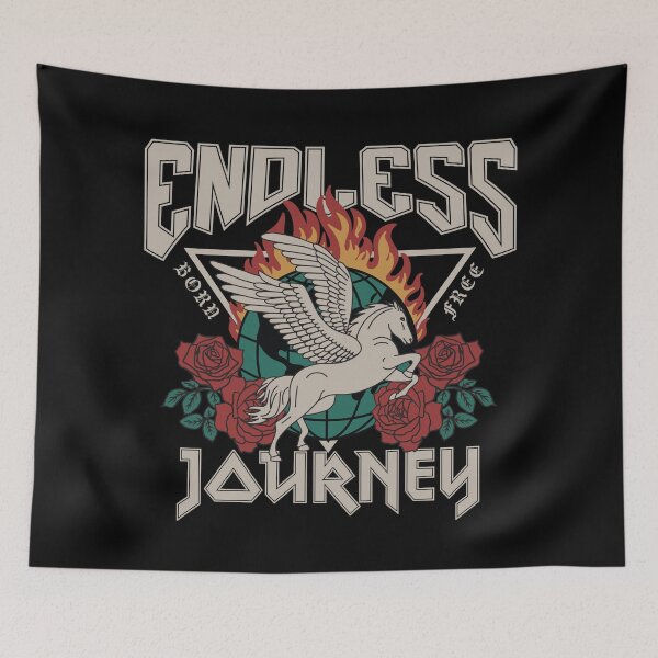 Item preview, Pegasus Rock Print with Roses designed and sold by Ermedas Studio.
