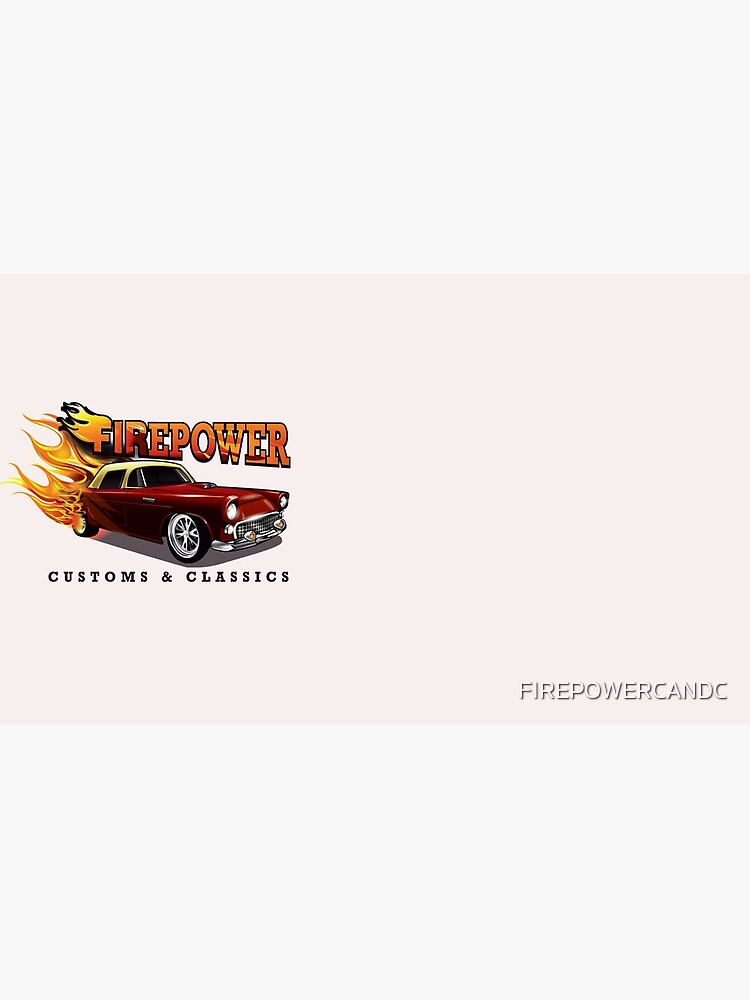FIREPOWER CUSTOMS AND CLASSICS Flaming Custom T-Bird Official Brand Design by FIREPOWERCANDC