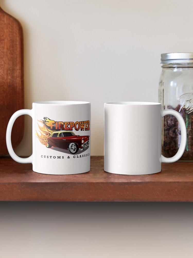 Alternate view of FIREPOWER CUSTOMS AND CLASSICS Flaming Custom T-Bird Official Brand Design Coffee Mug