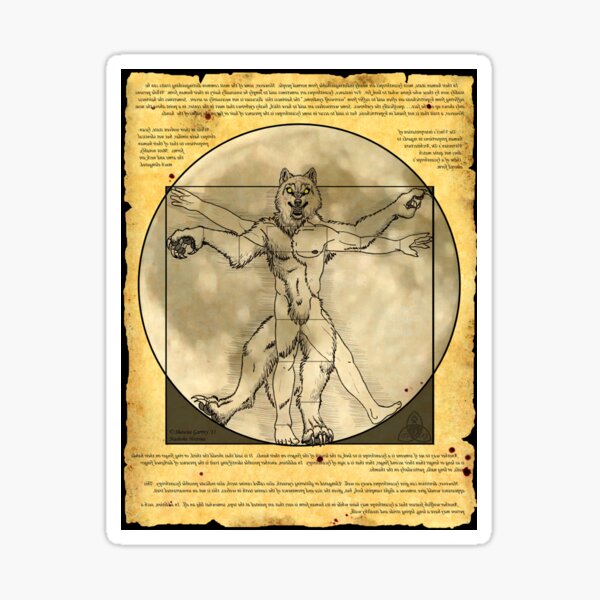 Item preview, Vitruvian Werewolf designed and sold by AutumnHowl.