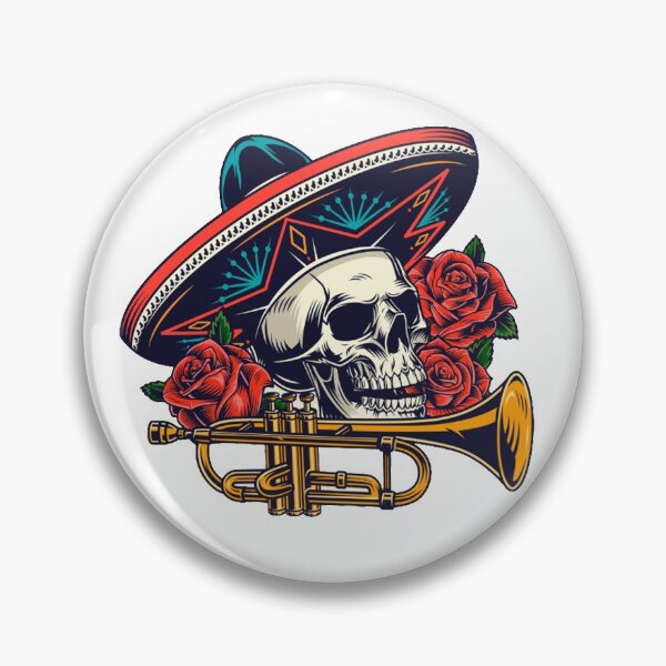 Item preview, Mariachi skull designed and sold by OnIlustraciones.