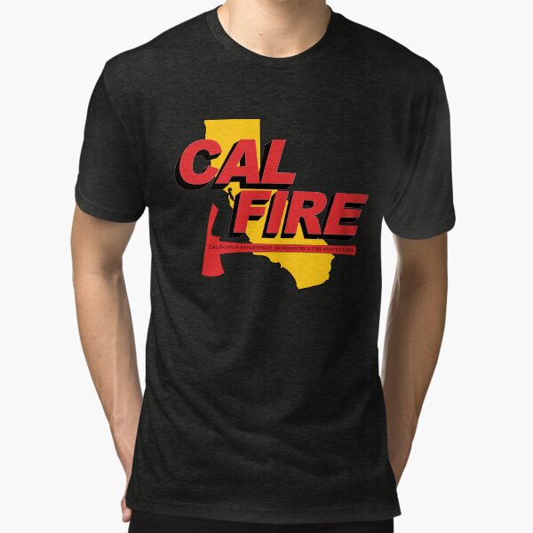 CAL FIRE -- Red Pulaski Axe Tri-blend T-Shirt