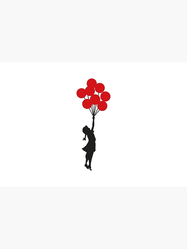 Banksy Girl With Red Balloons At Israeli-Palestine Wall, Palestinial Artwork, Prints, Posters, Bags, Men, Women, Kids by clothorama