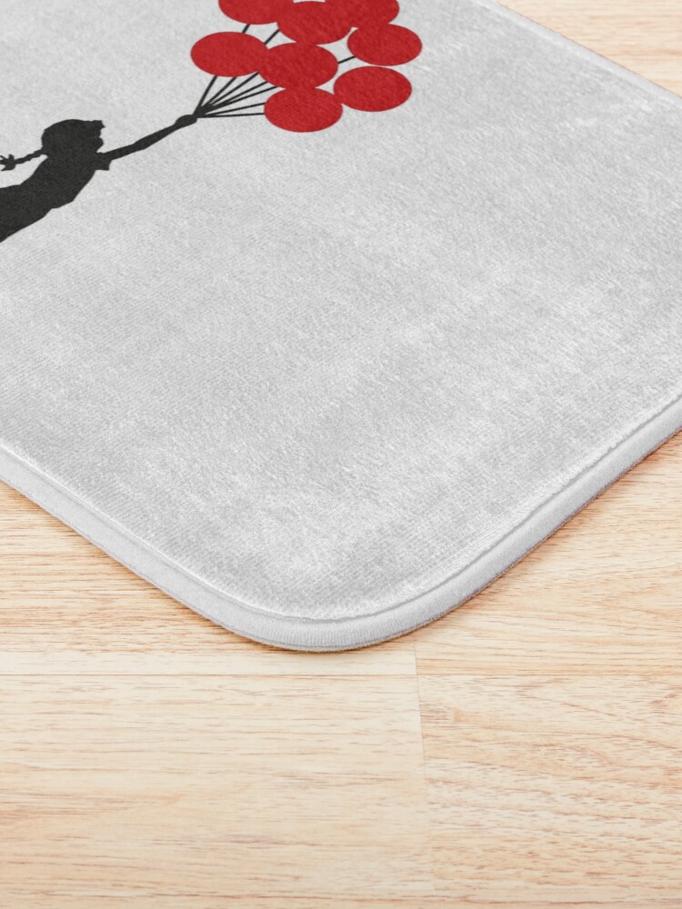Alternate view of Banksy Girl With Red Balloons At Israeli-Palestine Wall, Palestinial Artwork, Prints, Posters, Bags, Men, Women, Kids Bath Mat