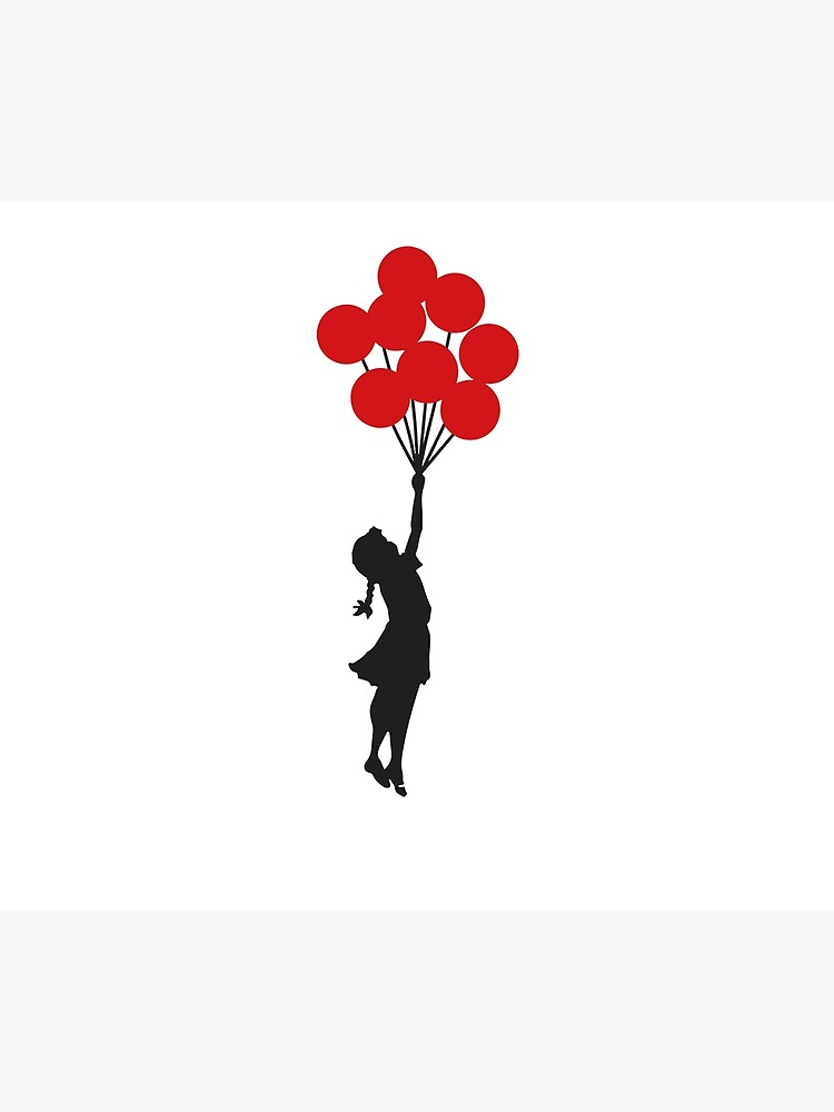 Banksy Girl With Red Balloons At Israeli-Palestine Wall, Palestinial Artwork, Prints, Posters, Bags, Men, Women, Kids by clothorama