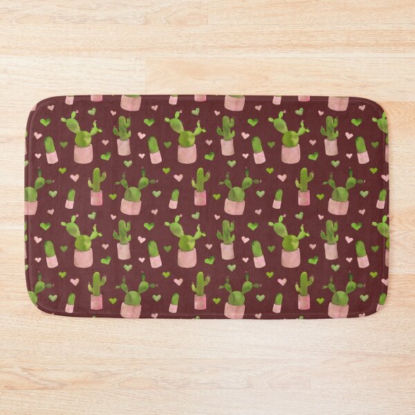 Item preview, Watercolor Cactus Pattern on Burgundy designed and sold by GrousyGirl.