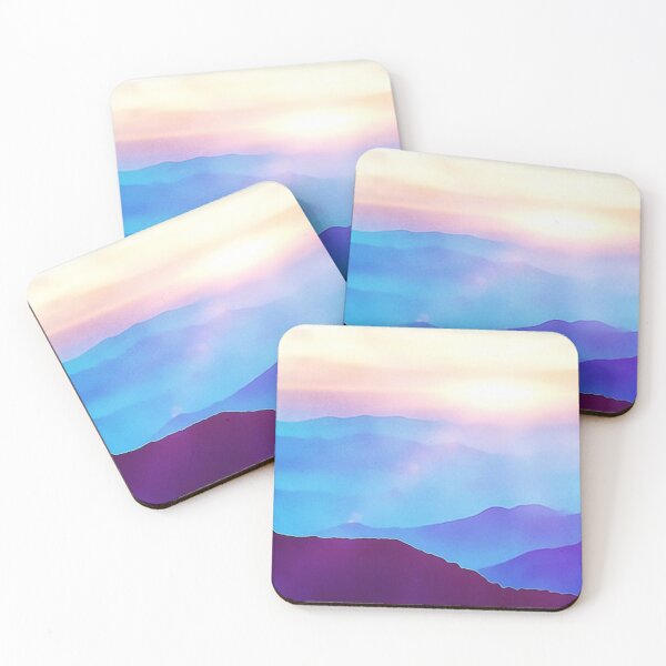 Item preview, Sunrise Over Mountain Watercolor Printing Hue of Nature designed and sold by iASunshine.