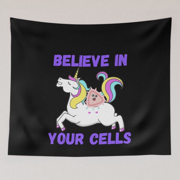 Item preview, BELIEVE IN YOUR CELLS FUNNY UNICORN   CELLS RESEARCH  /Micro designed and sold by Hippiesole.