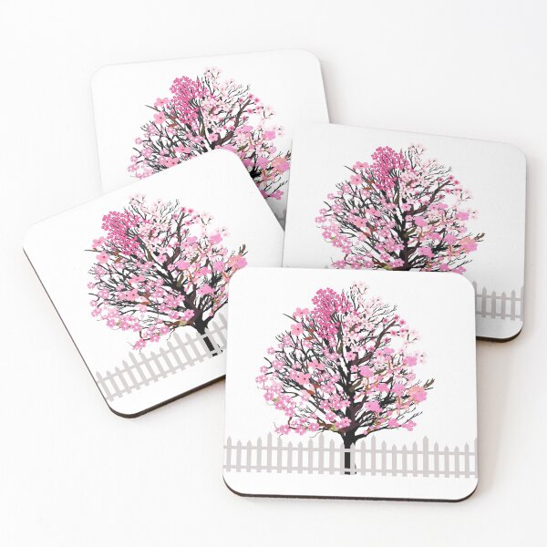 Item preview, Cherry Blossom Tree with Picket Fence designed and sold by designlee.