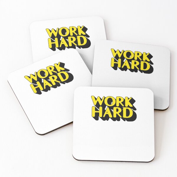 Item preview, Work Hard 3D Yellow School Motivation designed and sold by sharedipmemes.