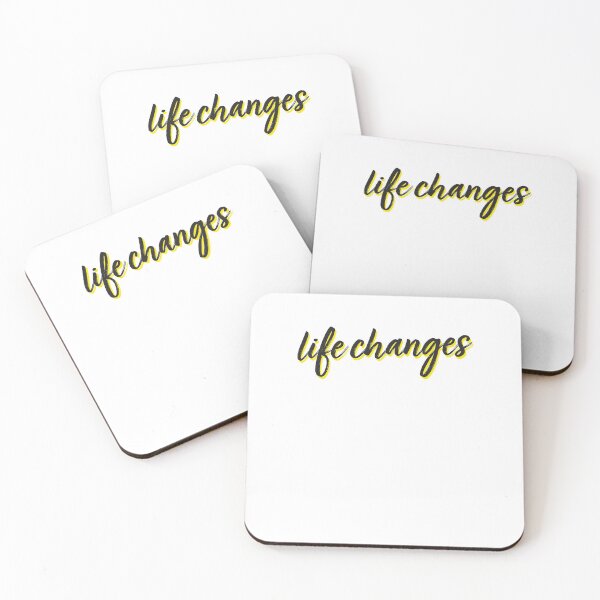 Item preview, Life Changes Motivational Quote Yellow Script designed and sold by sharedipmemes.