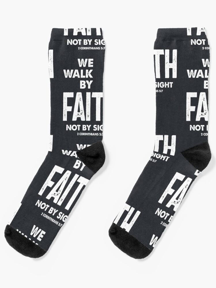 Corinthians 5:7 We Walk By Faith Not By Sight Tee Christian
