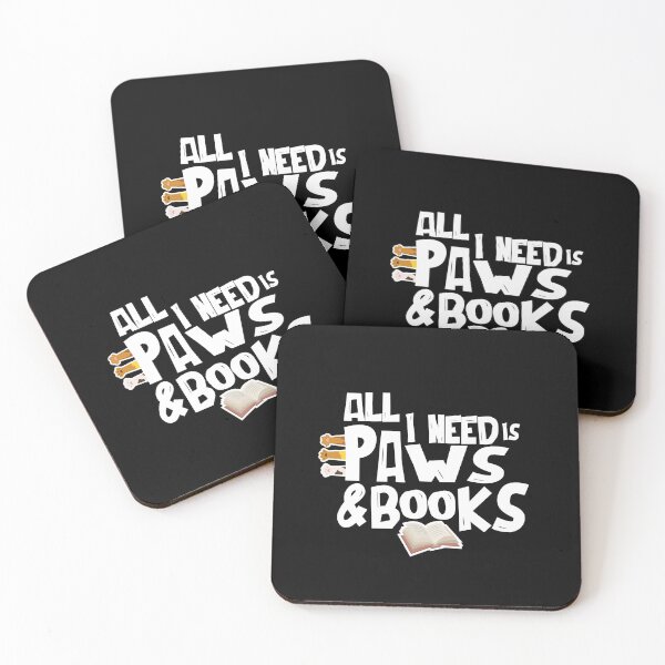 Item preview, All I need is Paws and Books designed and sold by tinypurpleland.