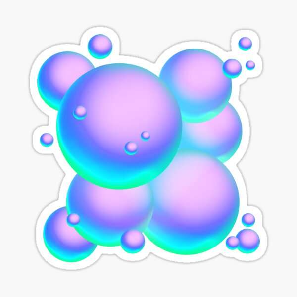 "Vaporwave Bubble Aesthetic " Sticker for Sale by Niftjie Redbubble