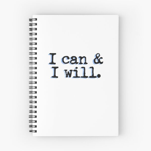 Item preview, I Can And I Will Typewriter Motivation Blue designed and sold by sharedipmemes.
