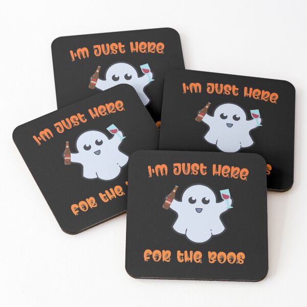 Item preview, I'M JUST HERE FOR THE BOOS! | Cute Halloween Drinking Theme designed and sold by chris-ellis-art.