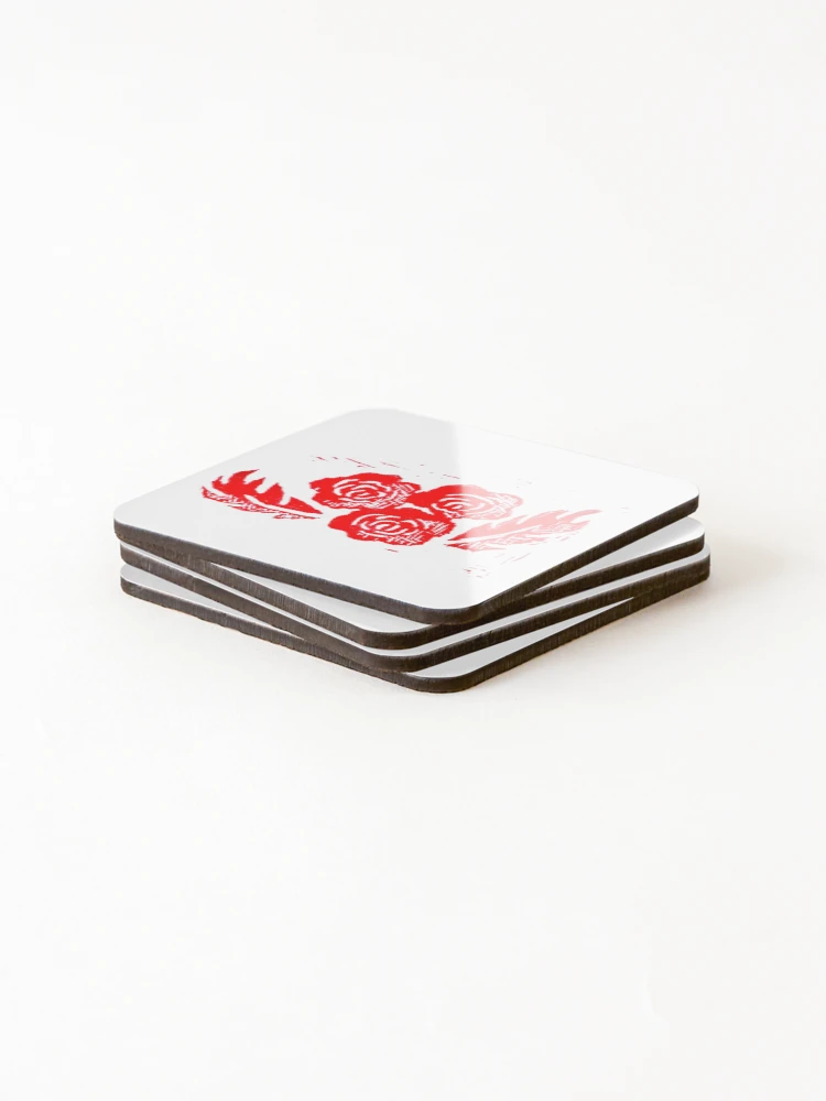 Thumbnail 4 of 5, Coasters (Set of 4), Red Roses designed and sold by GworksofArt.