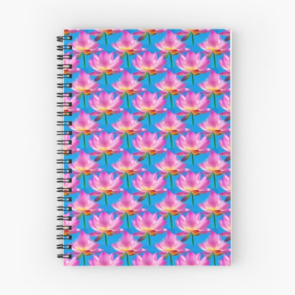 Item preview, Water Lily in Pink on Blue  designed and sold by AlteredAtelier.