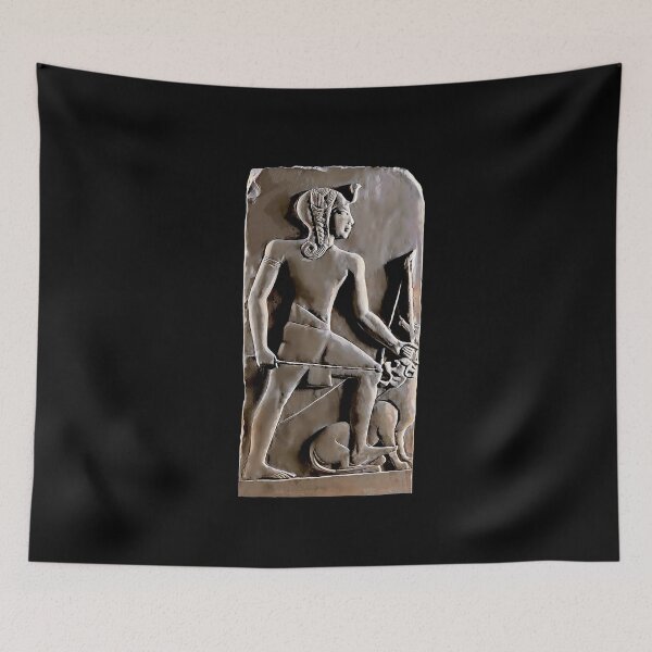 Item preview, Young Rameses II with bow, and arrow, grasping the mane of a lion. (Or the god Shed) (2) designed and sold by DotorEaon.