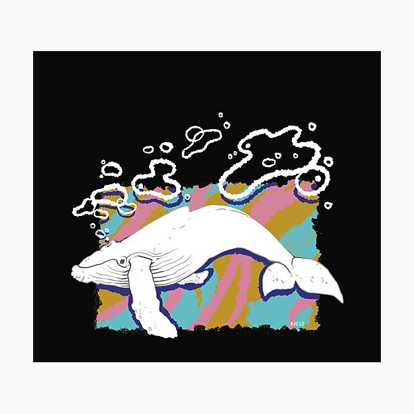 90's whale aesthetic Photographic Print