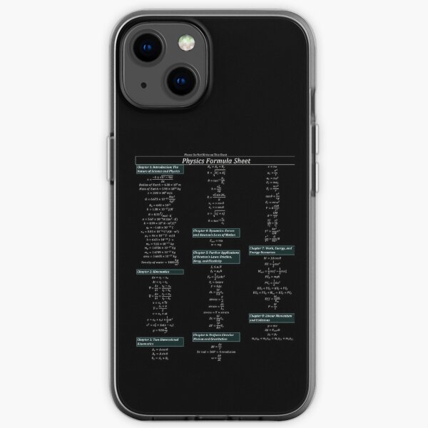 Physics Formula Sheet iPhone Soft Case