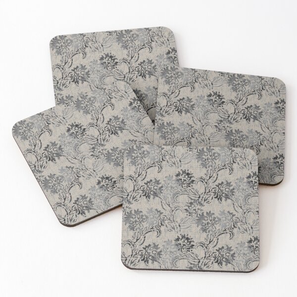 Item preview, Taupe and Gray Floral Tapestry Repeat Pattern designed and sold by Sharon Schwalbe.