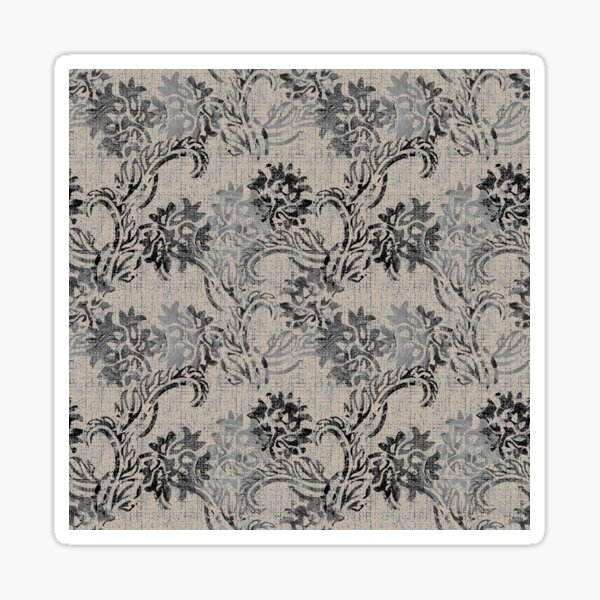 Item preview, Taupe and Gray Floral Tapestry Repeat Pattern designed and sold by Sharon Schwalbe.