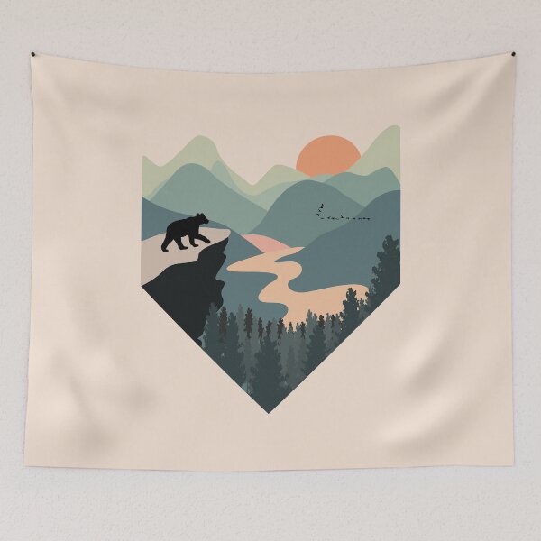Item preview, Forest Bear Looking Over the Mountains designed and sold by robalonso.