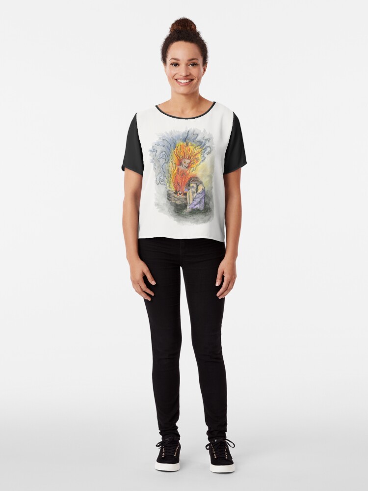 Alternate view of She is Fire Chiffon Top