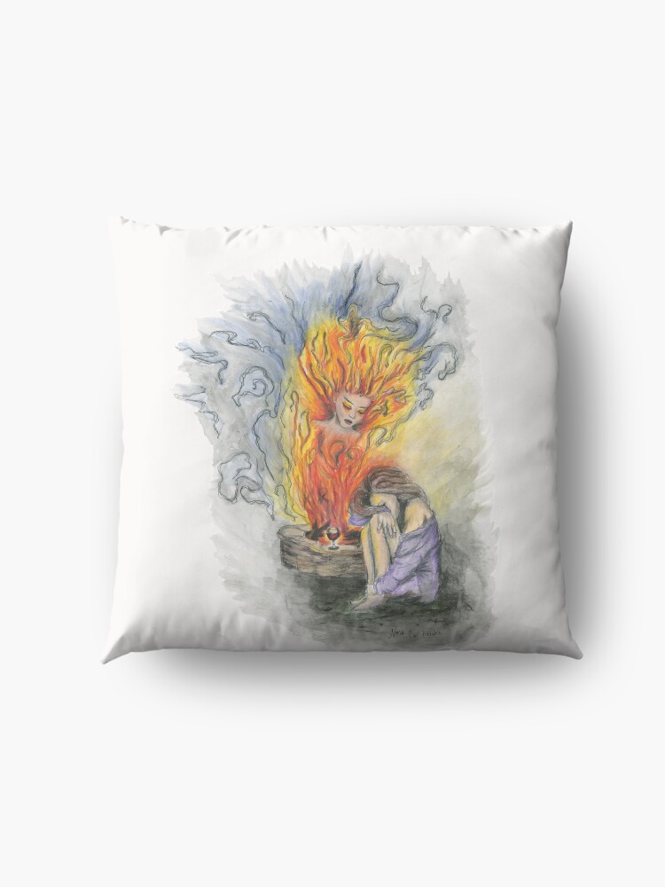 Alternate view of She is Fire Floor Pillow