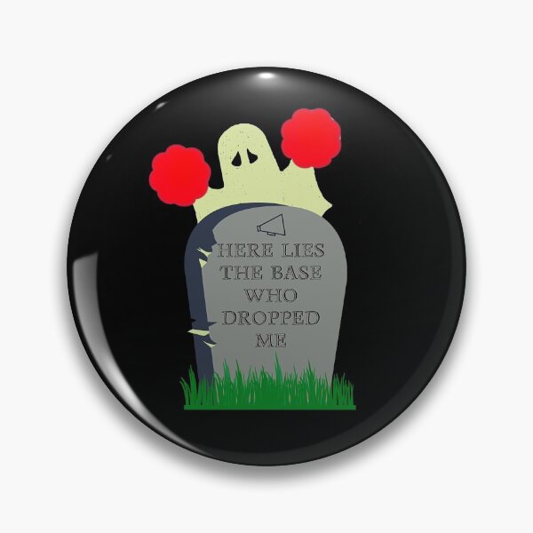 Item preview, Cheerleader stunt flyer funny Halloween ghost red poms designed and sold by GrammarDance.