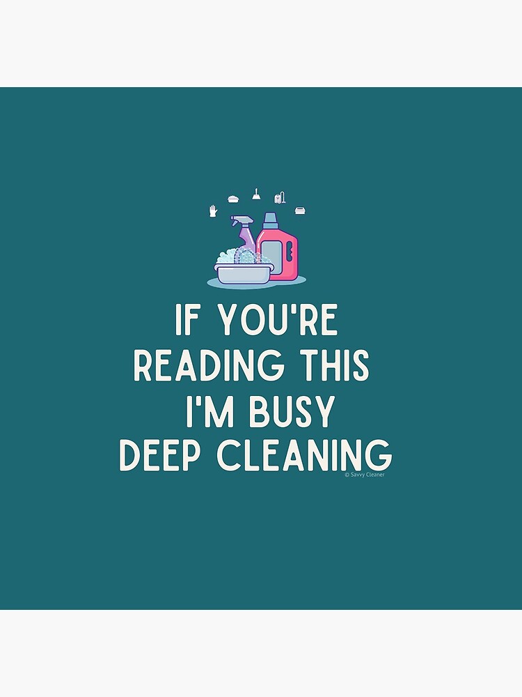 Thumbnail 5 of 5, Coasters (Set of 4), I'm Busy Deep Cleaning, Funny Cleaning Humor designed and sold by SavvyCleaner.