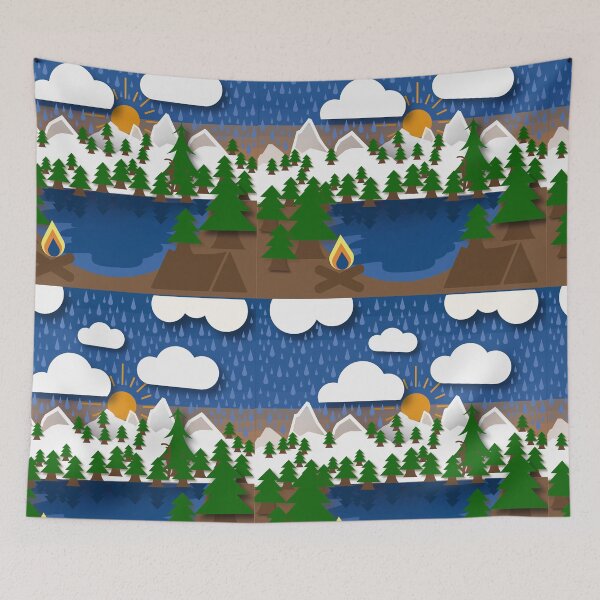 Item preview, Mountain camping digital  designed and sold by hitomimyhomie.