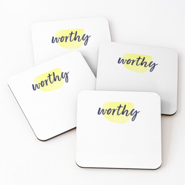 Item preview, Worthy Script Christian Bible Quote designed and sold by sharedipmemes.