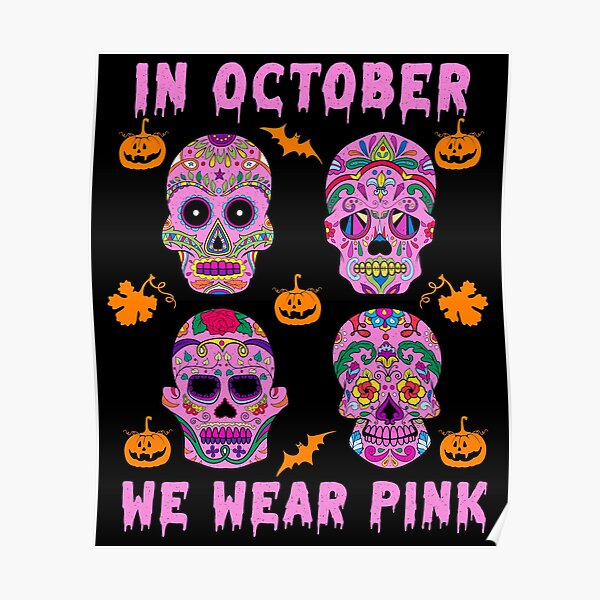 Download Pink Sugar Skull Posters Redbubble