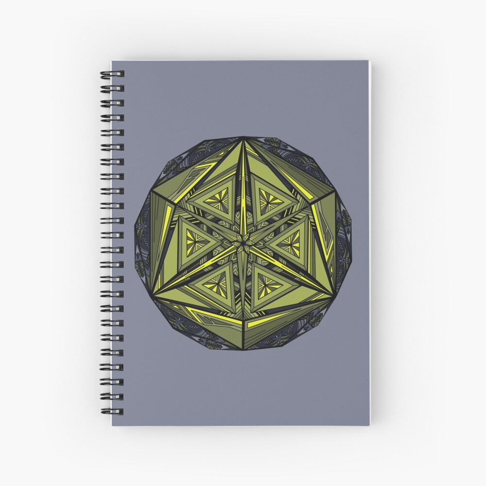 Sticky Weeds Mandala Spiral Notebook