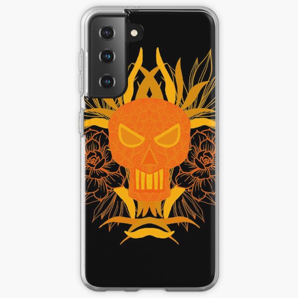 Skull with flowers Samsung Galaxy Soft Case