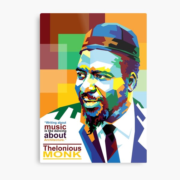 Thelonious Monk on WPAP Metal Print