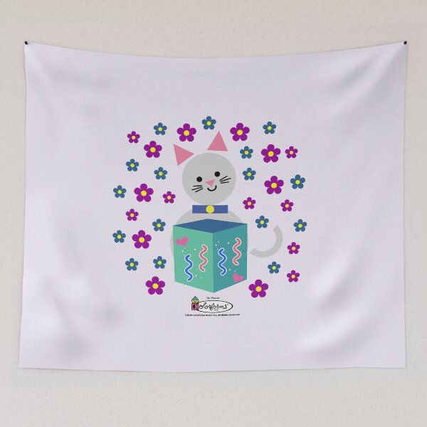Item preview, Colorforms cute cat with flowers  designed and sold by WiseBlissful.