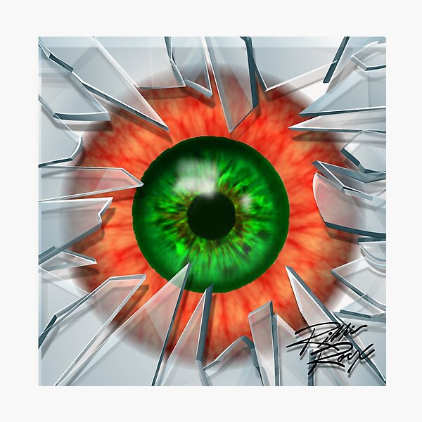 Looking Threw Broken Glass Photographic Print