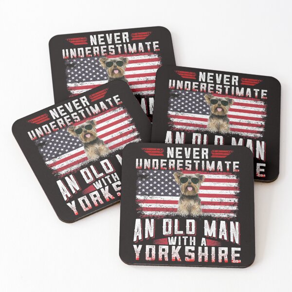 Item preview, Never Underestimate An Old Man With A Yorkshire American Flag designed and sold by RessieSmitham.