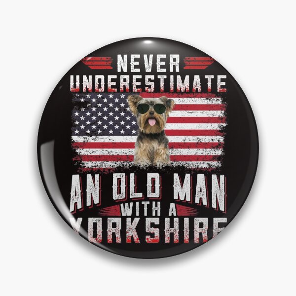 Item preview, Never Underestimate An Old Man With A Yorkshire American Flag designed and sold by RessieSmitham.