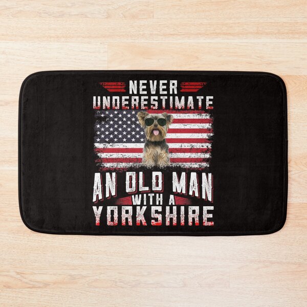 Item preview, Never Underestimate An Old Man With A Yorkshire American Flag designed and sold by RessieSmitham.